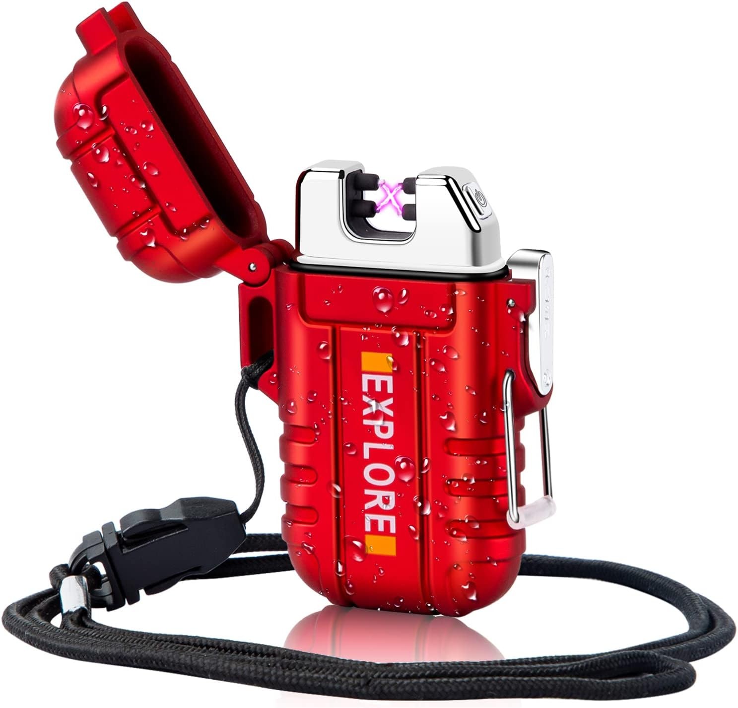 LcFun Arc Lighter Waterproof Windproof Rechargeable USB Plasma Flameless Electri