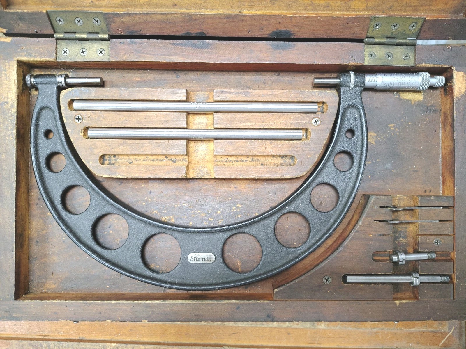 Starrett No.224 Set B 6-9” Outside Micrometer Set Good Condition Original Case