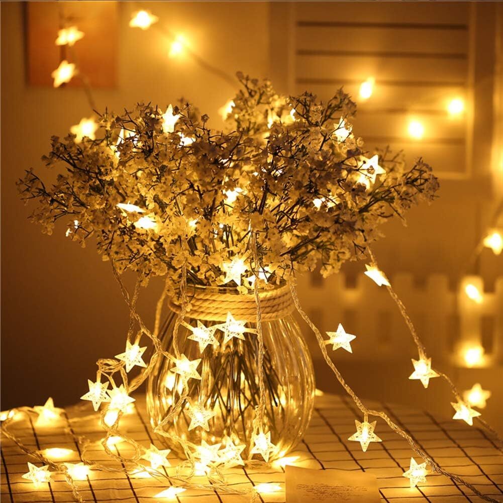 100LED Star String Lights,33FT Plug in Fairy String Lights Waterproof for Indoor