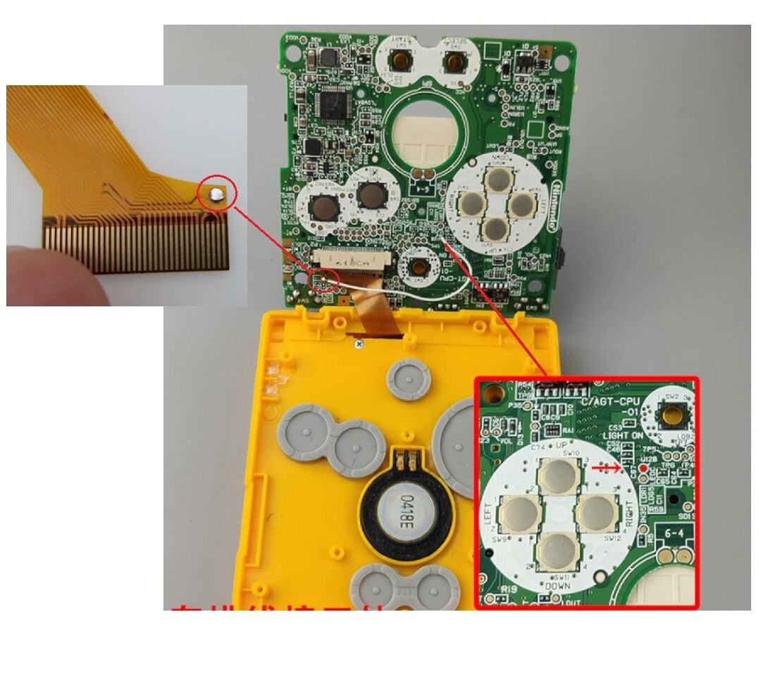 Game Boy Advance SP AGS 101 Backlight LCD Mod Kit For 001 & 101