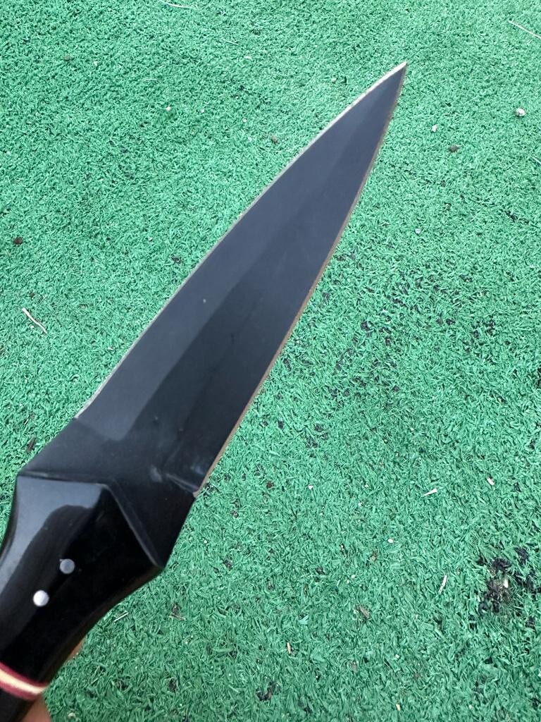 9” Double Edge D2 Steel Powder Coating Blade Dagger Survival Fishing Knife X293