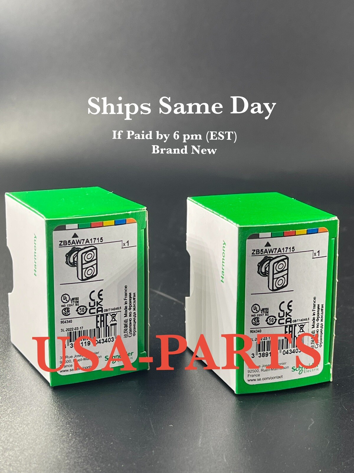 NIB SCHNEIDER ELECTRIC ZB5 AW7A1715 ZB5AW7A1715 Push button*Free Same Day Ship