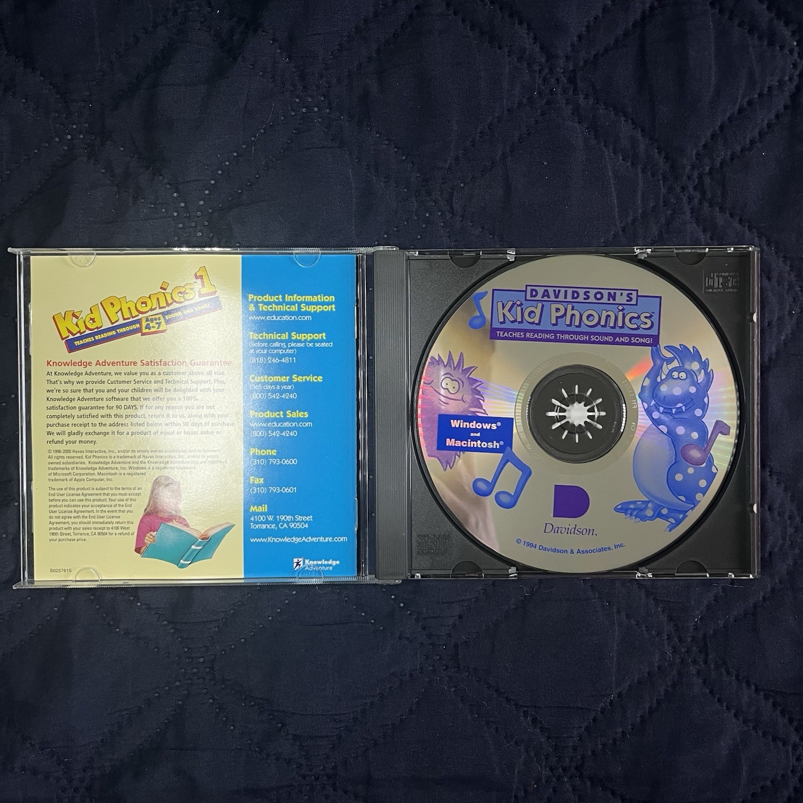 Kid Phonics 1 ages 4-7 windows/mac CD-ROM