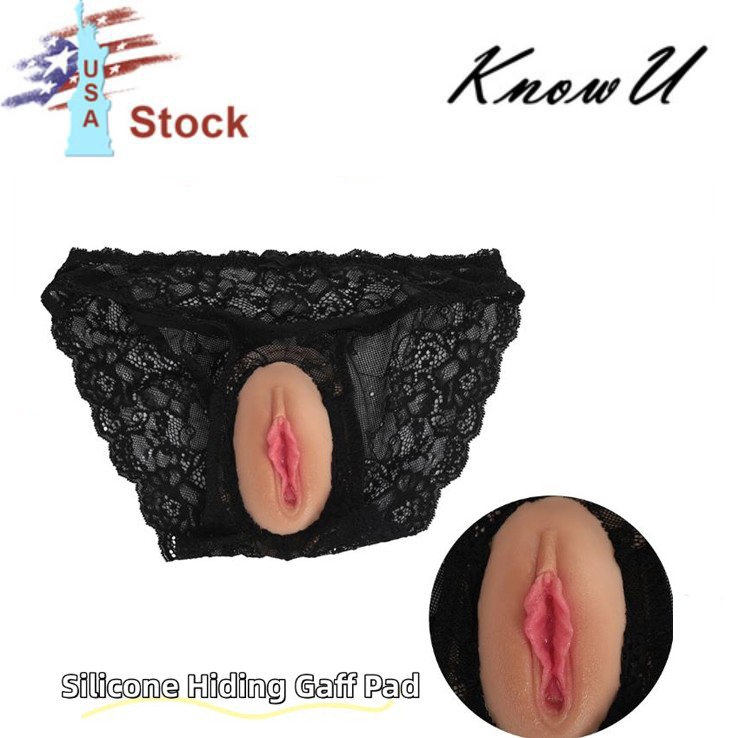 Silicone Fake Vagina with Lace Panties Hiding Gaff Pads Transgender Crossdresser