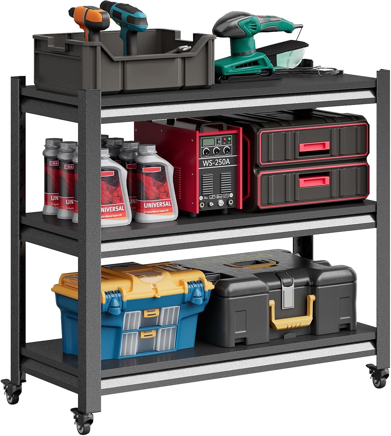 Workbench on Wheels Adjustable Heavy Duty Work Table W/ Wheels Heavy Duty