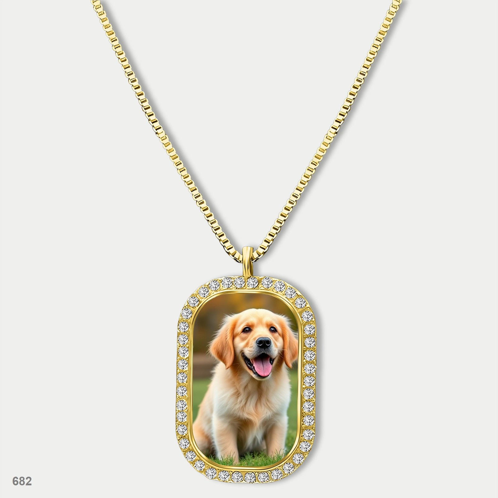Stunning Cute Golden Retriever Dog Fashion Pendant Necklace Chain Graphic Dog Ta