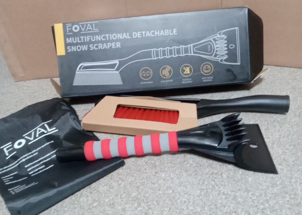 Foval Multifunctional Detachable Snow Scraper Set 2 Pack