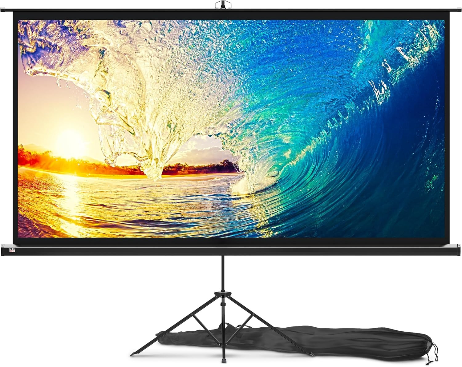 100 Inch Indoor and Outdoor Projector Screen with Stand for Movies or Presentati