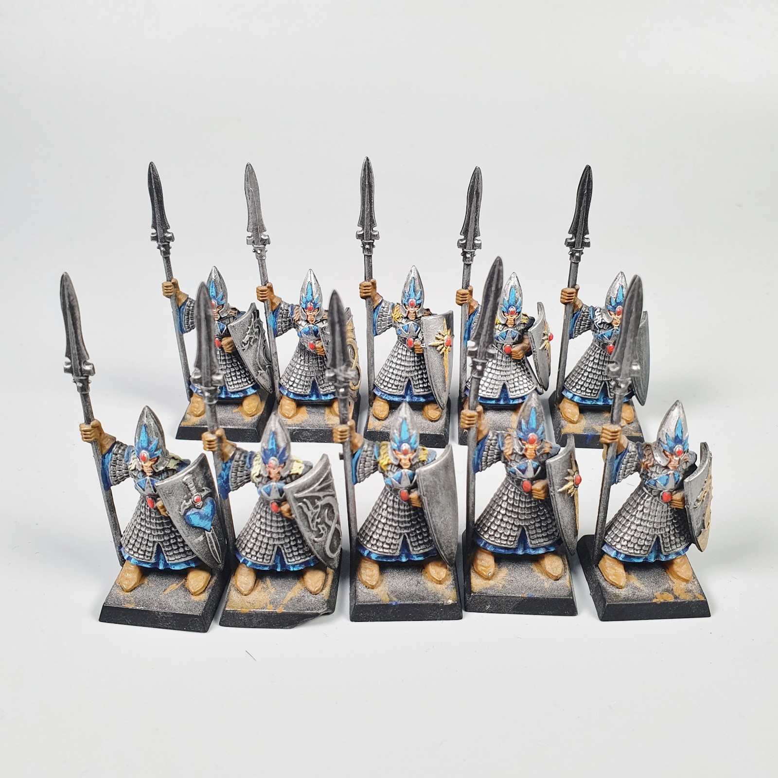 High Elves Spearmen x10 Painted - OOP Plastic - Warhammer Fantasy - Old World