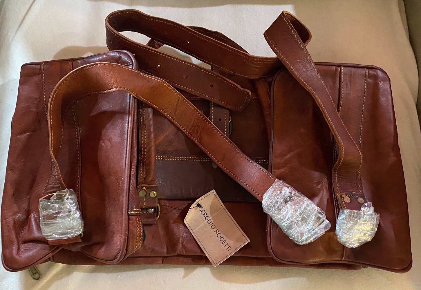 Luggage - Serguio Rogetti Model ML/50 Rustic leather Travel,  Overnight,  Duffle