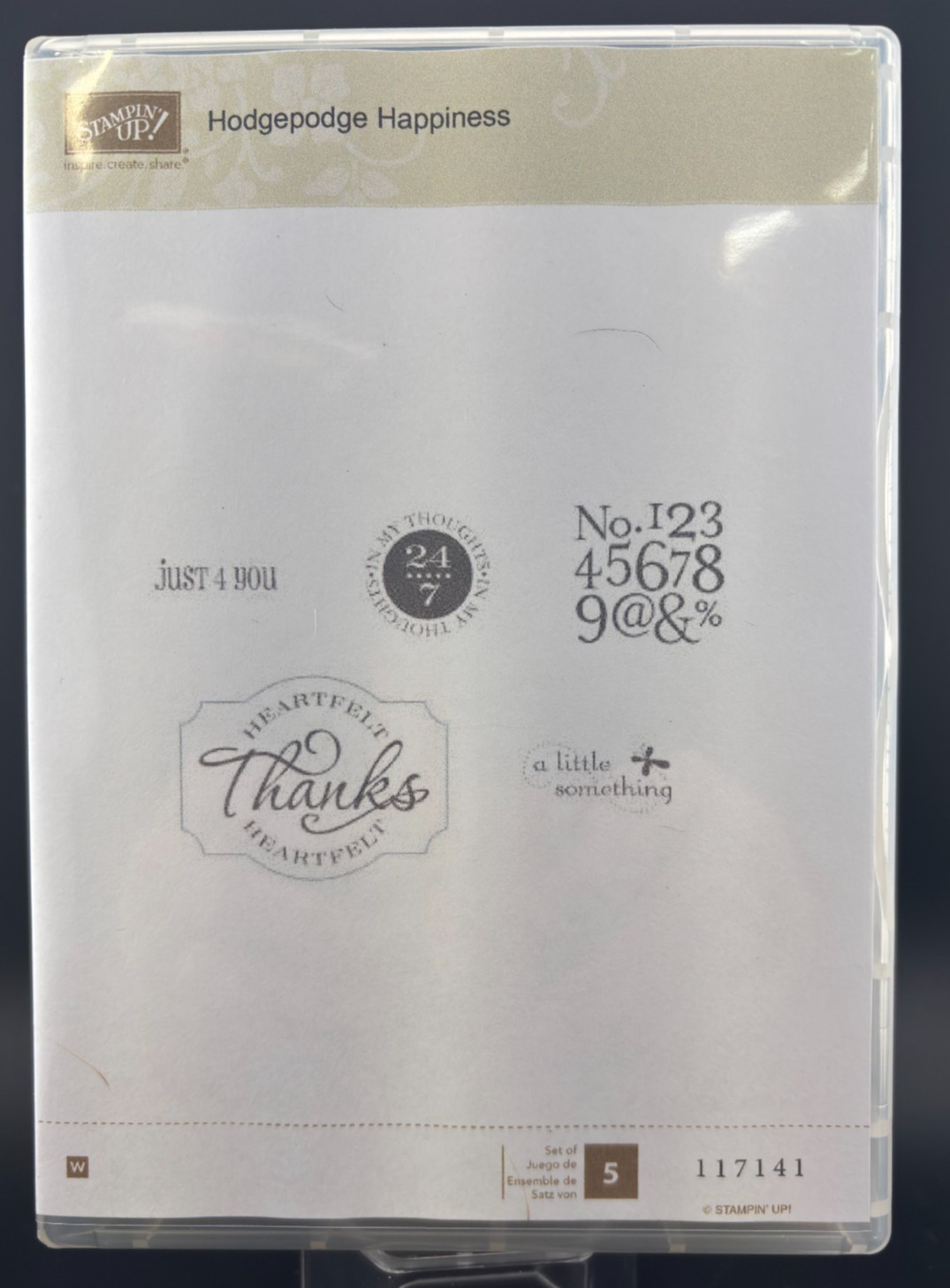 Stampin’ Up! Hodgepodge Happiness 117141 Mounted Rubber Stamp