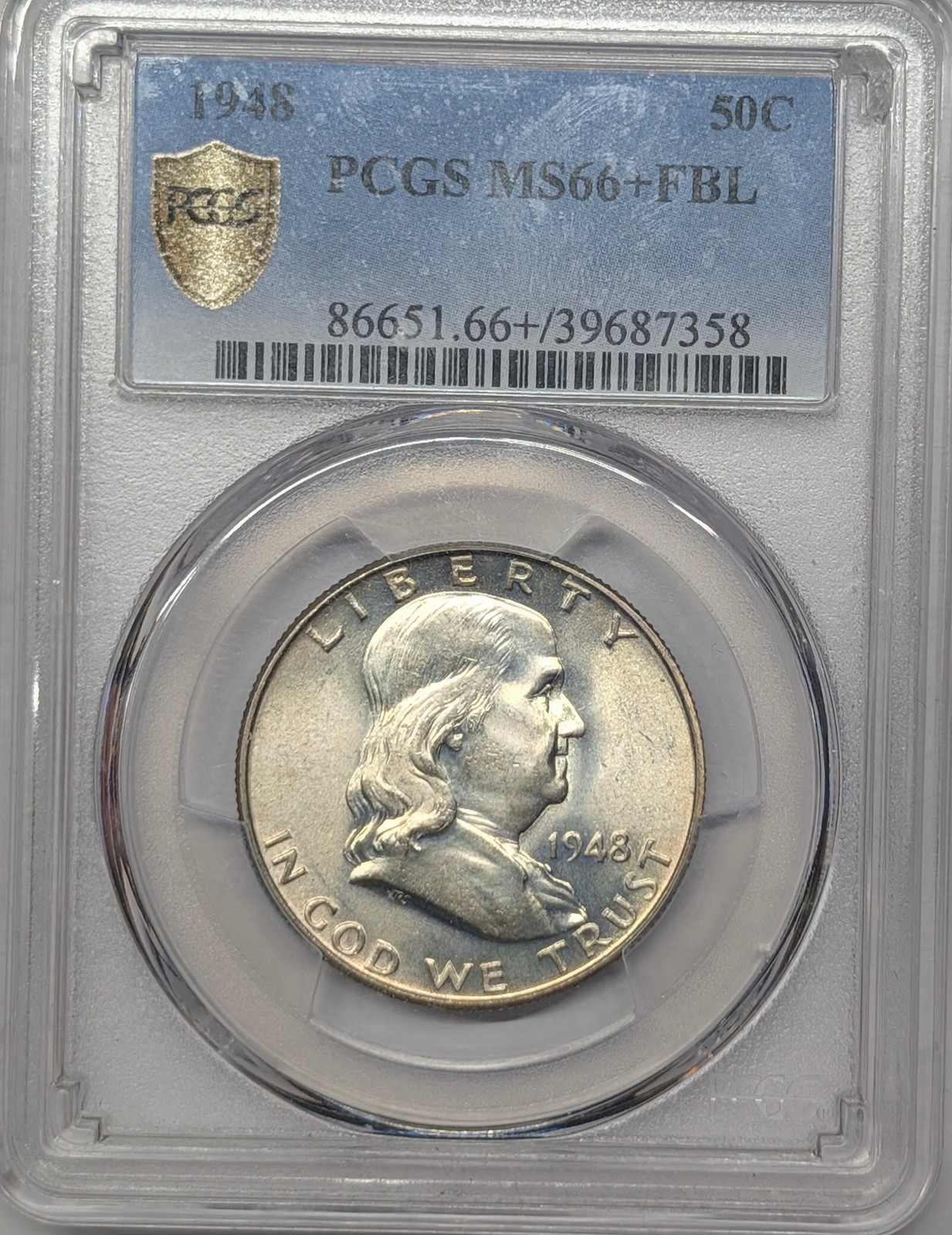 1948 MS66+FBL PCGS Franklin Half