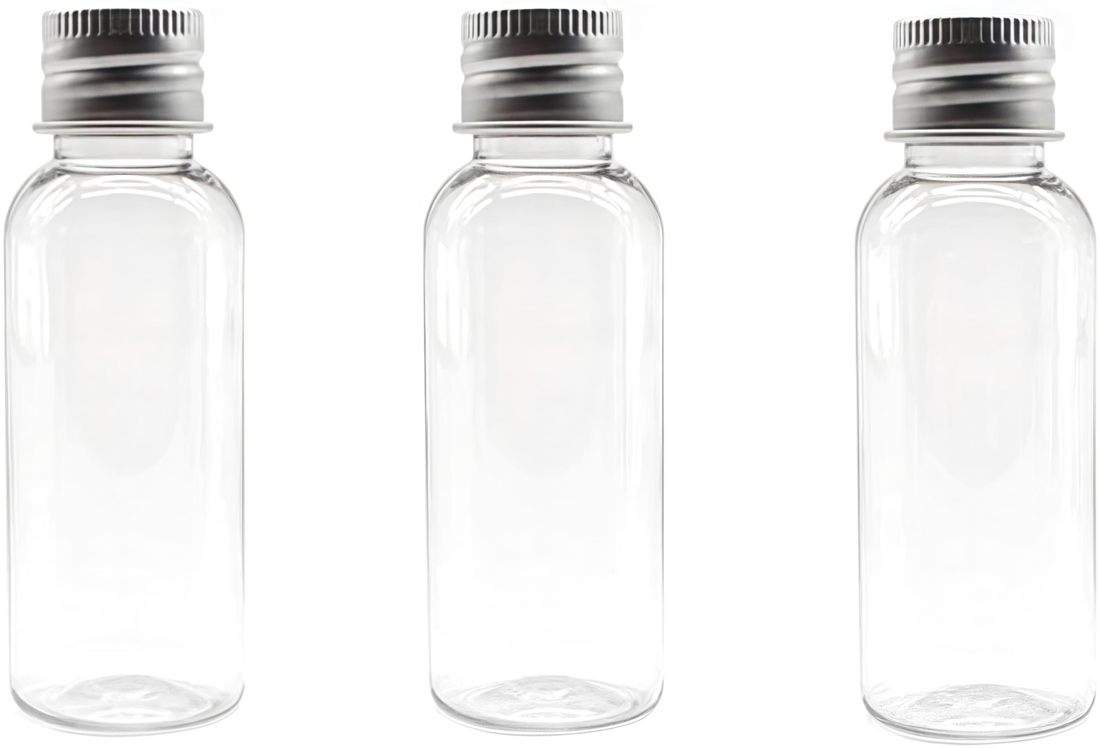 12PCS 1oz/30ML Clear PET Plastic Tube Bottles, Empty with Silver Aluminum Scr...
