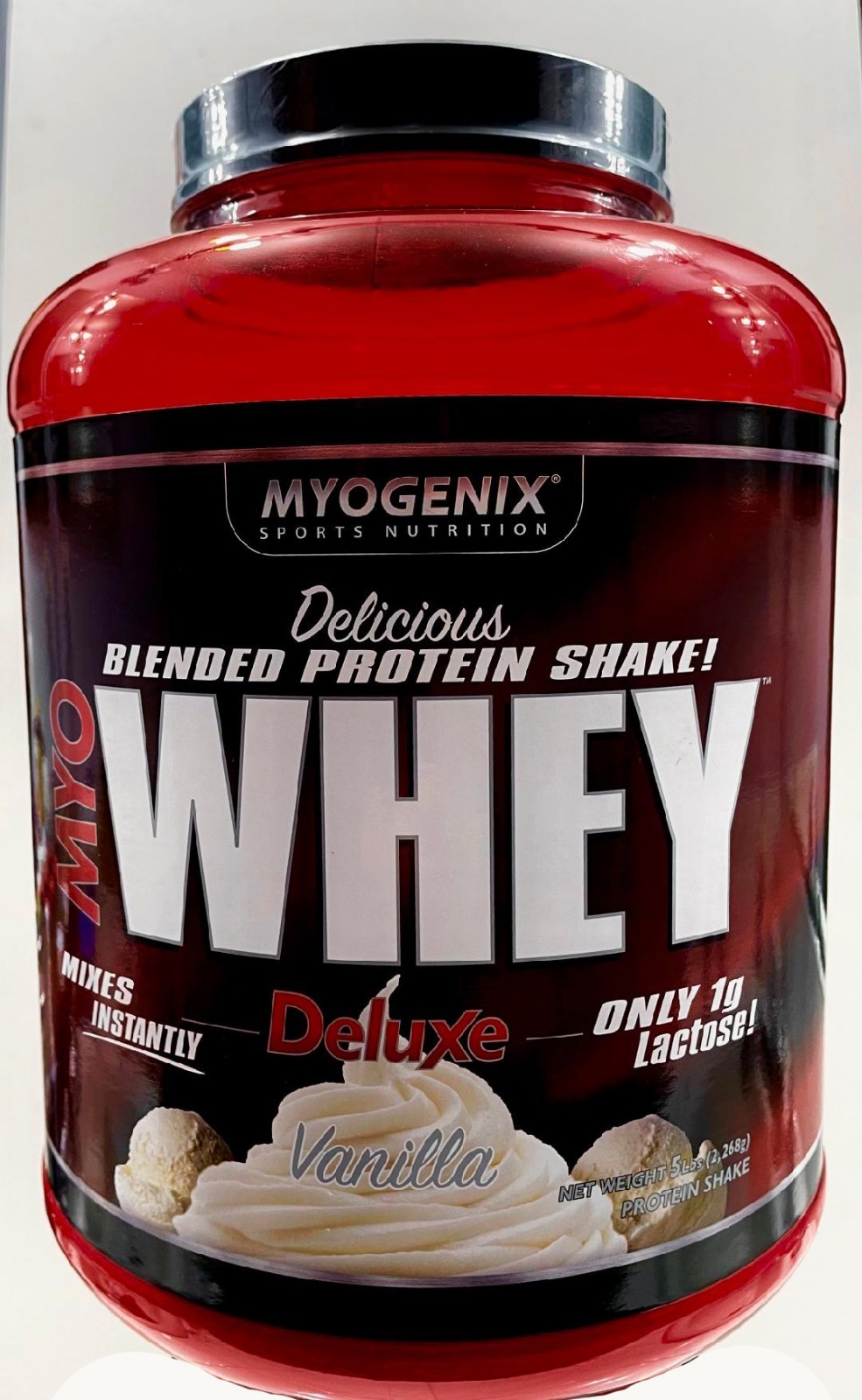 Myo Whey Delicious Blended Protein Shake 5 Lbs Vanilla flavor 81 Servings