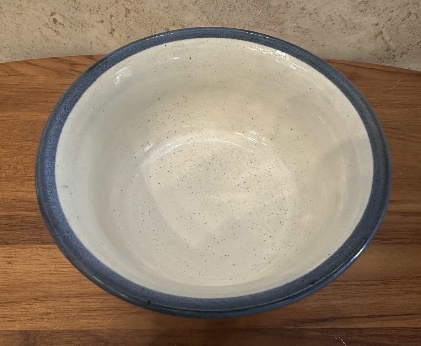 Studio Pottery Bowl Signed Hitken Mountain Landscape Blue Black Rustic 6”