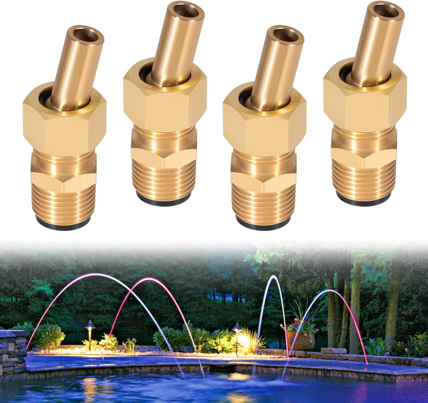 4-Pcs 590041 R0560400 Swimming Pool Spa Brass Deck Jet Nozzle for Zodiac 1/2 NPT