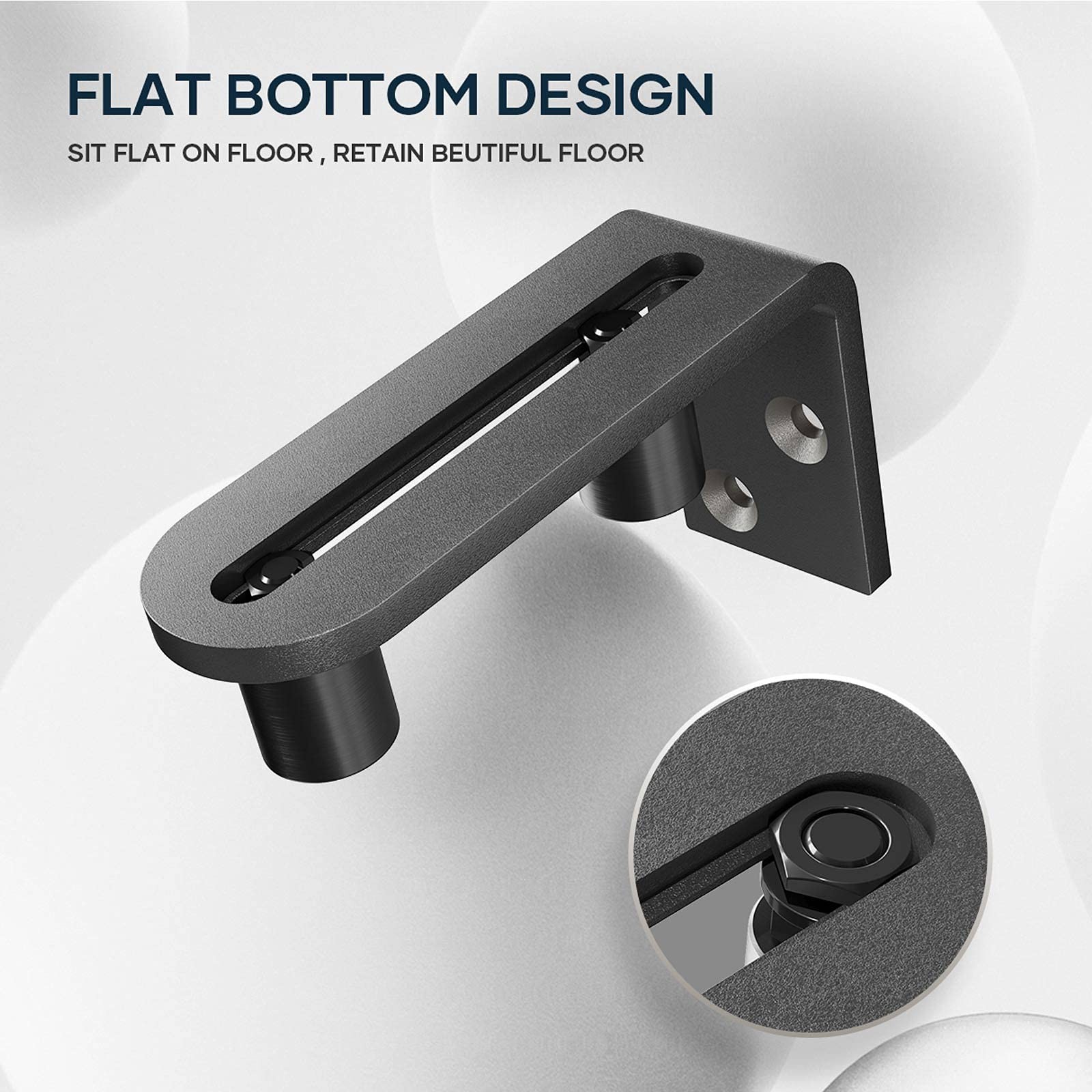 EaseLife 2-Pack Barn Door Floor Guide, Wall Mount, Adjustable Ball Bearings