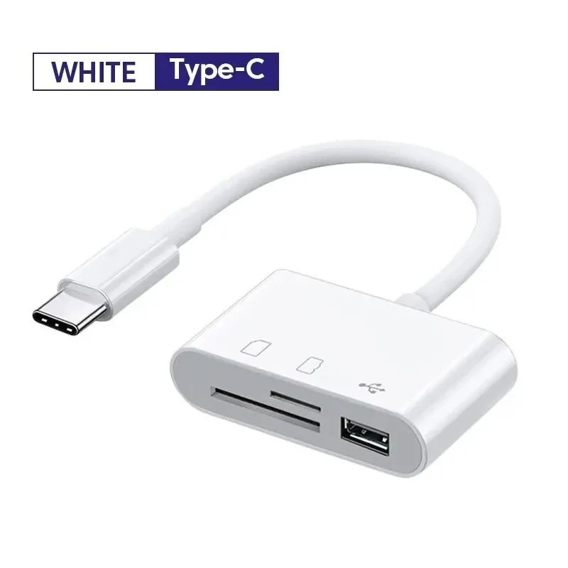 USB C SD Card Reader for iPhone Android Macbook Micro SD to Type C OTG Adapter