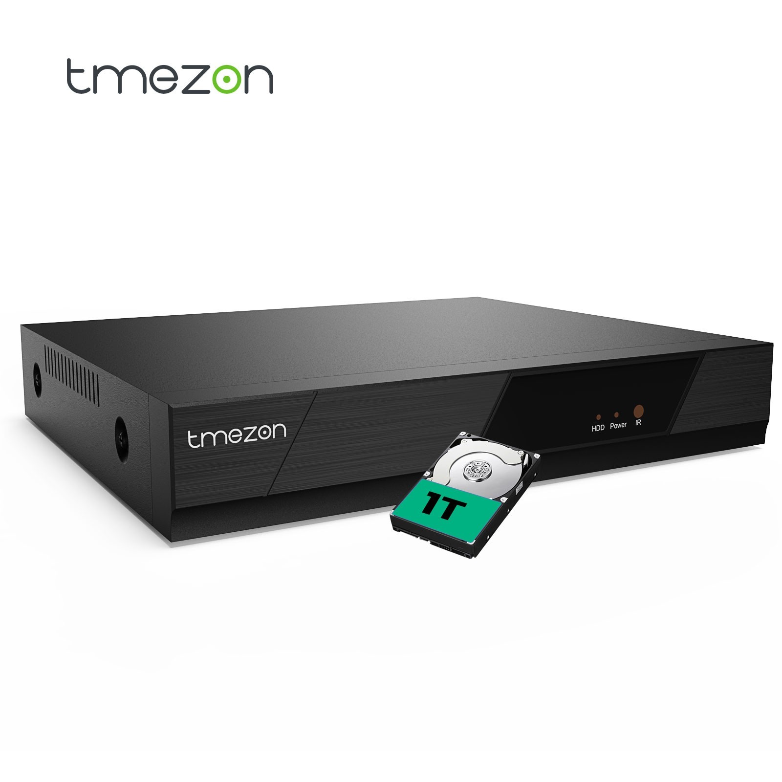 TMEZON 4CH 1080P DVR Video Recorder Free APP for Home Security Camera System 1TB