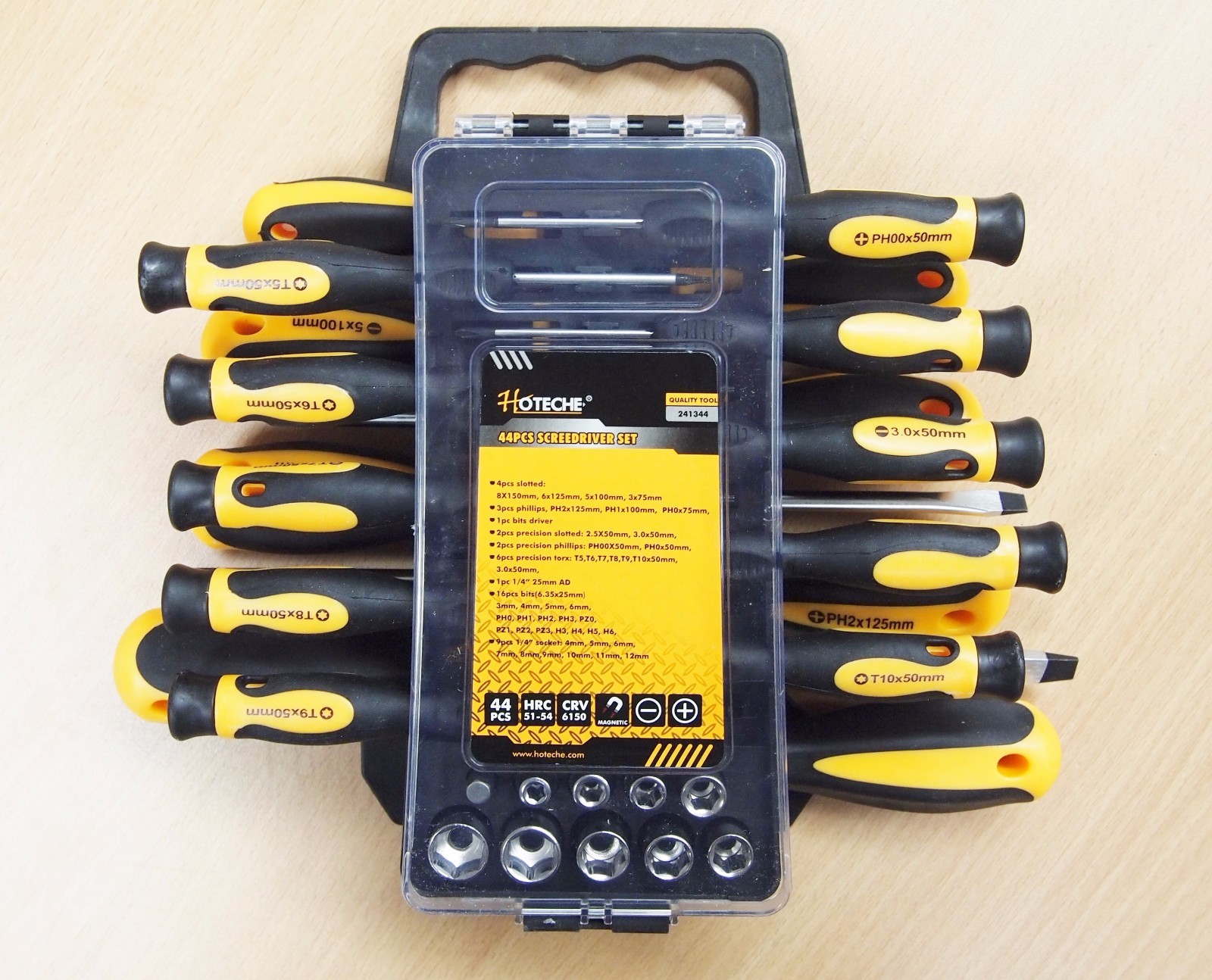 44PC Screwdriver Bits Sockets Precision Magnetized Tip Set