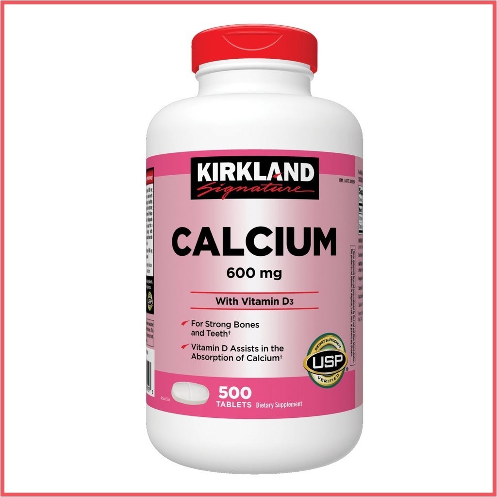 Kirkland Signature Calcium 600 mg. with Vitamin D3, 500 Tablets - Free Shipping!