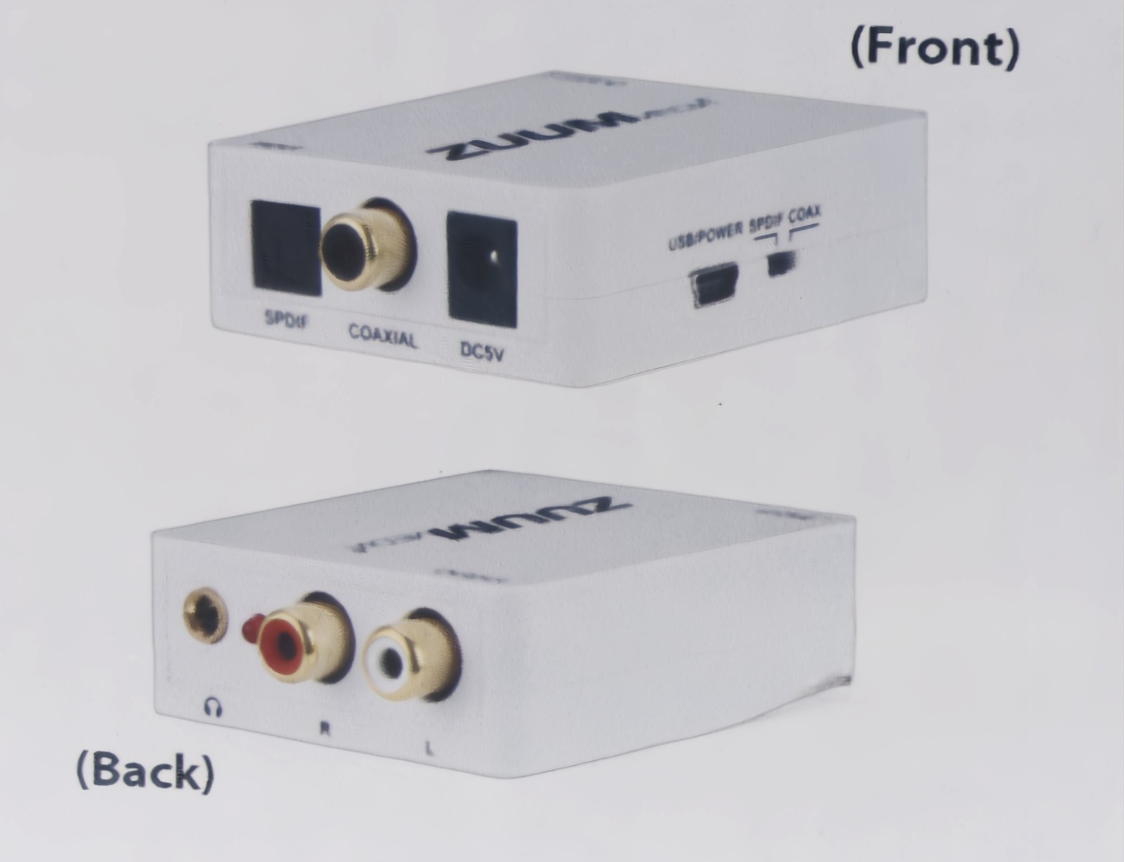 Zuum Media Digital SPDIF/Toslink-to-Analog L/R Audio Decoder  (DAC-to-Stereo)