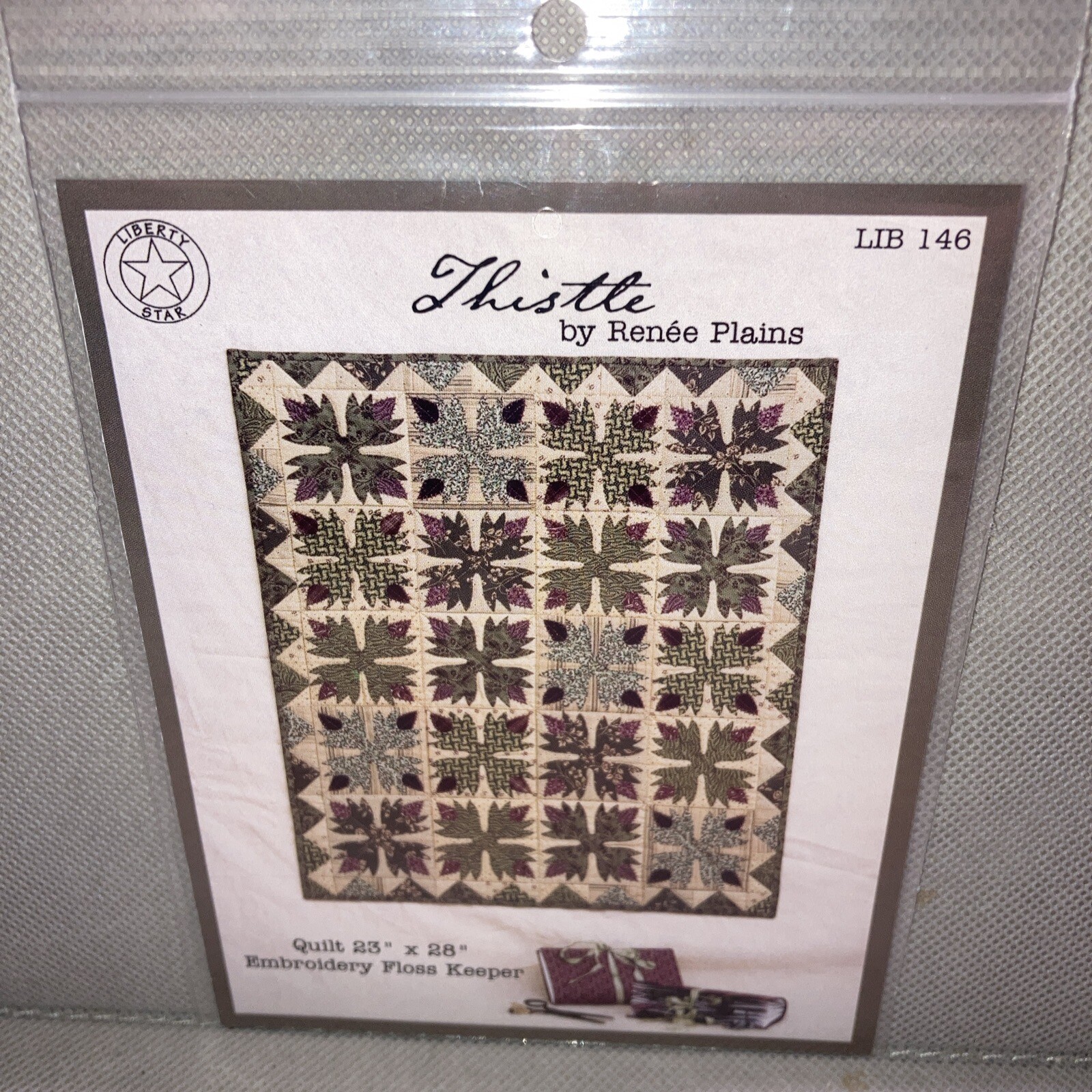 Thistle by Renee Plains 23" x 28" - 146 Embroidery Floss Keeper