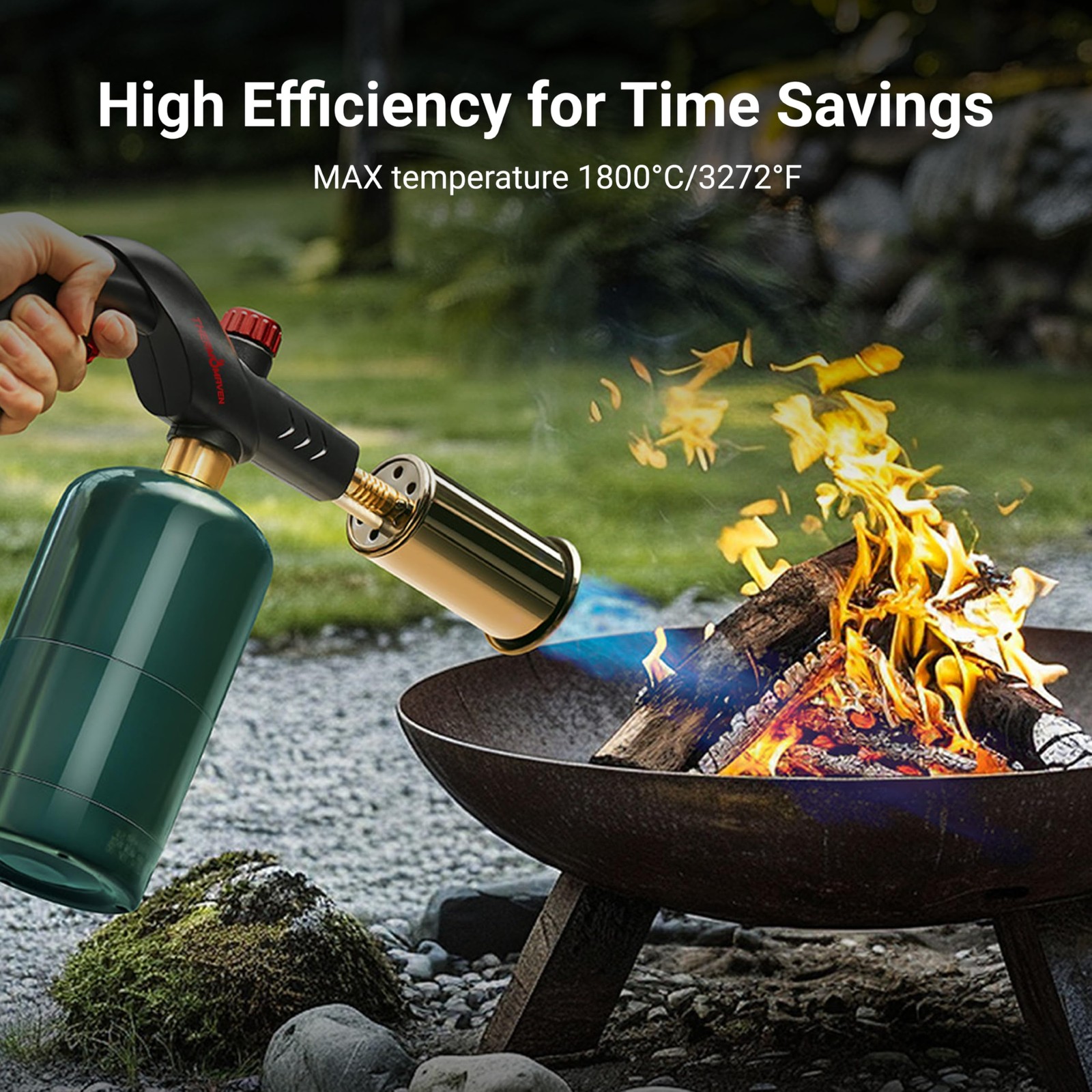 Powerful Propane Torch, Kitchen Cooking Culinary Torch Lighter, Adjustable Bl...