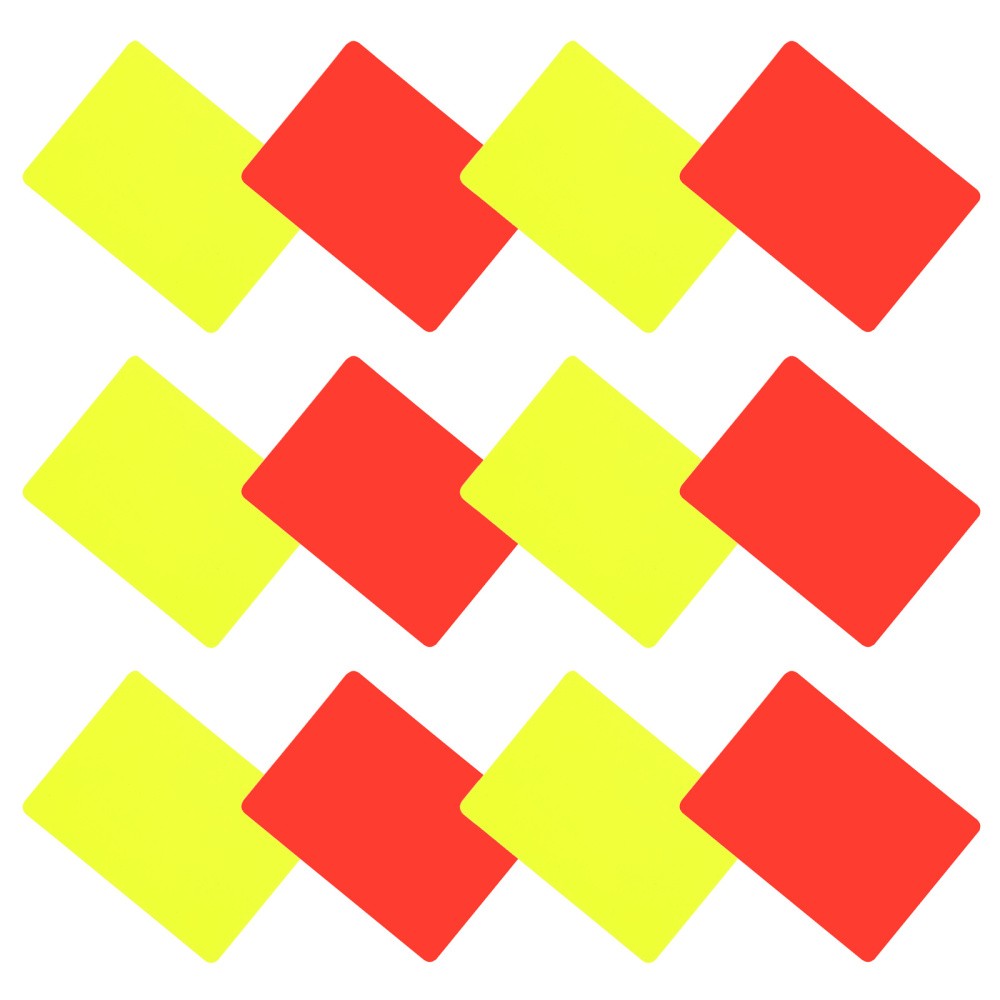 24Pcs Reusable Soccer Referee Red and Yellow Cards Set for Football Game Use