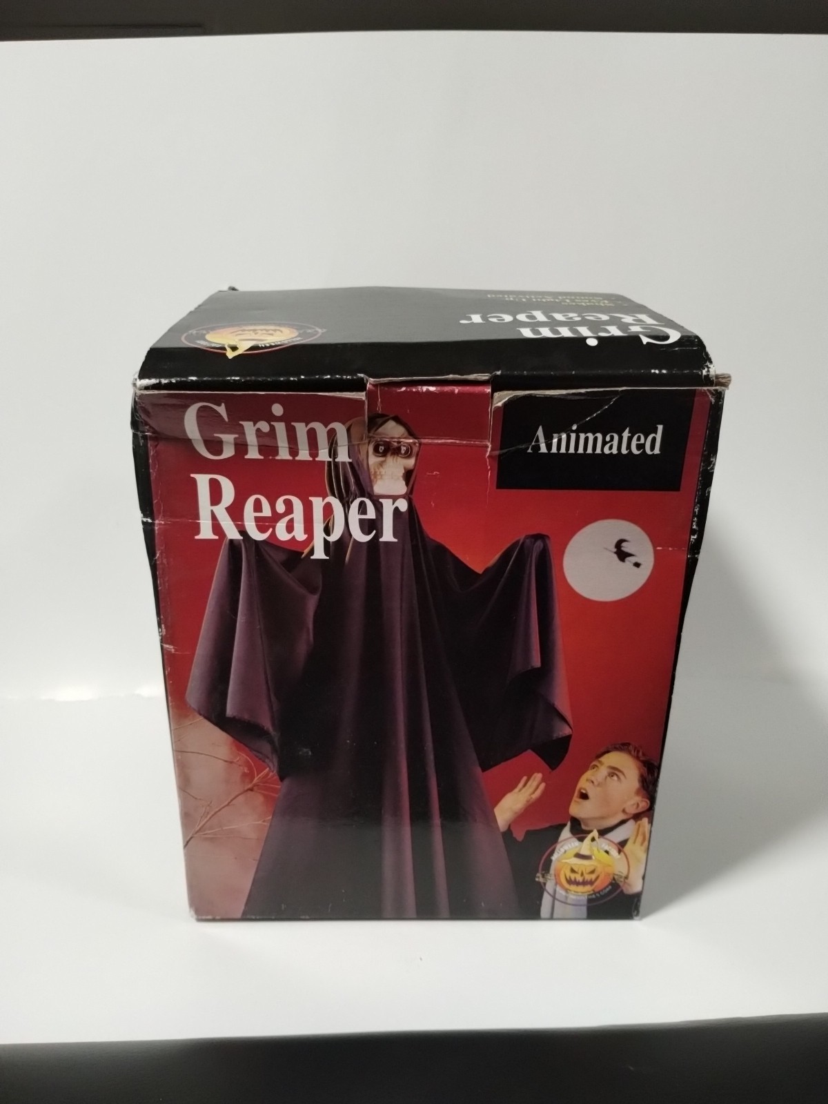 Gemmy Grim Reaper Animated Halloween Shrieking Shakes Lights Tested 1993