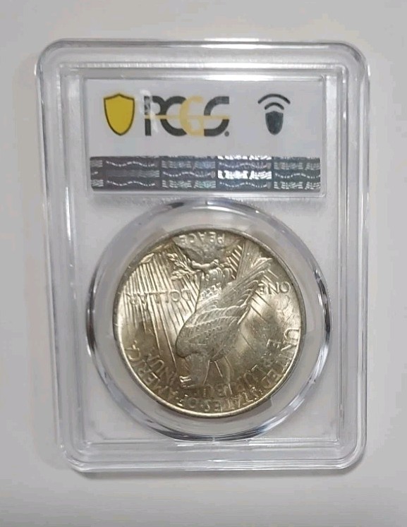 1922 P Peace Dollar PCGS MS64 Toning 90% Silver