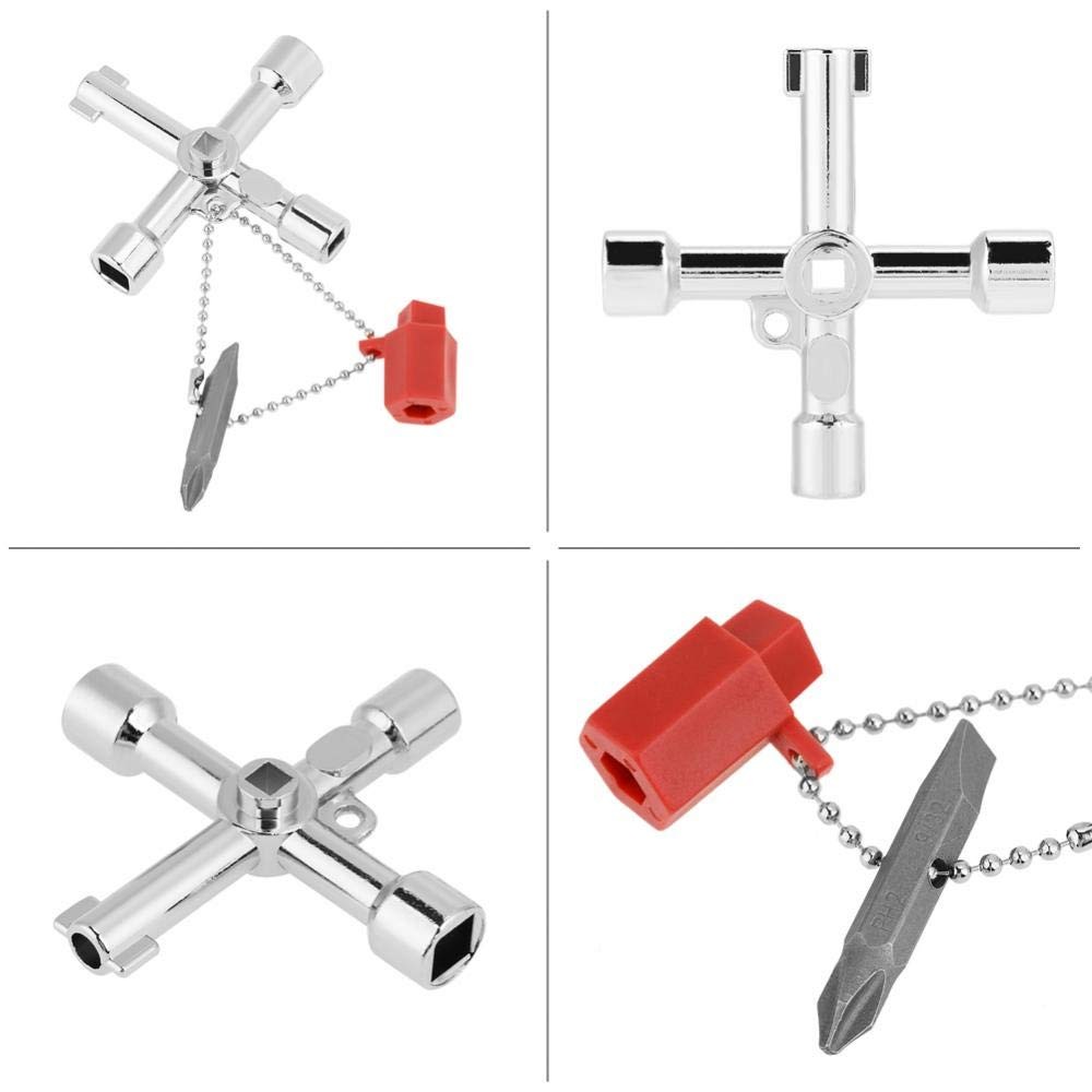 10pcs Universal Intersect Key Multifunctional 4 Way Intersect Key Wrenches fo...
