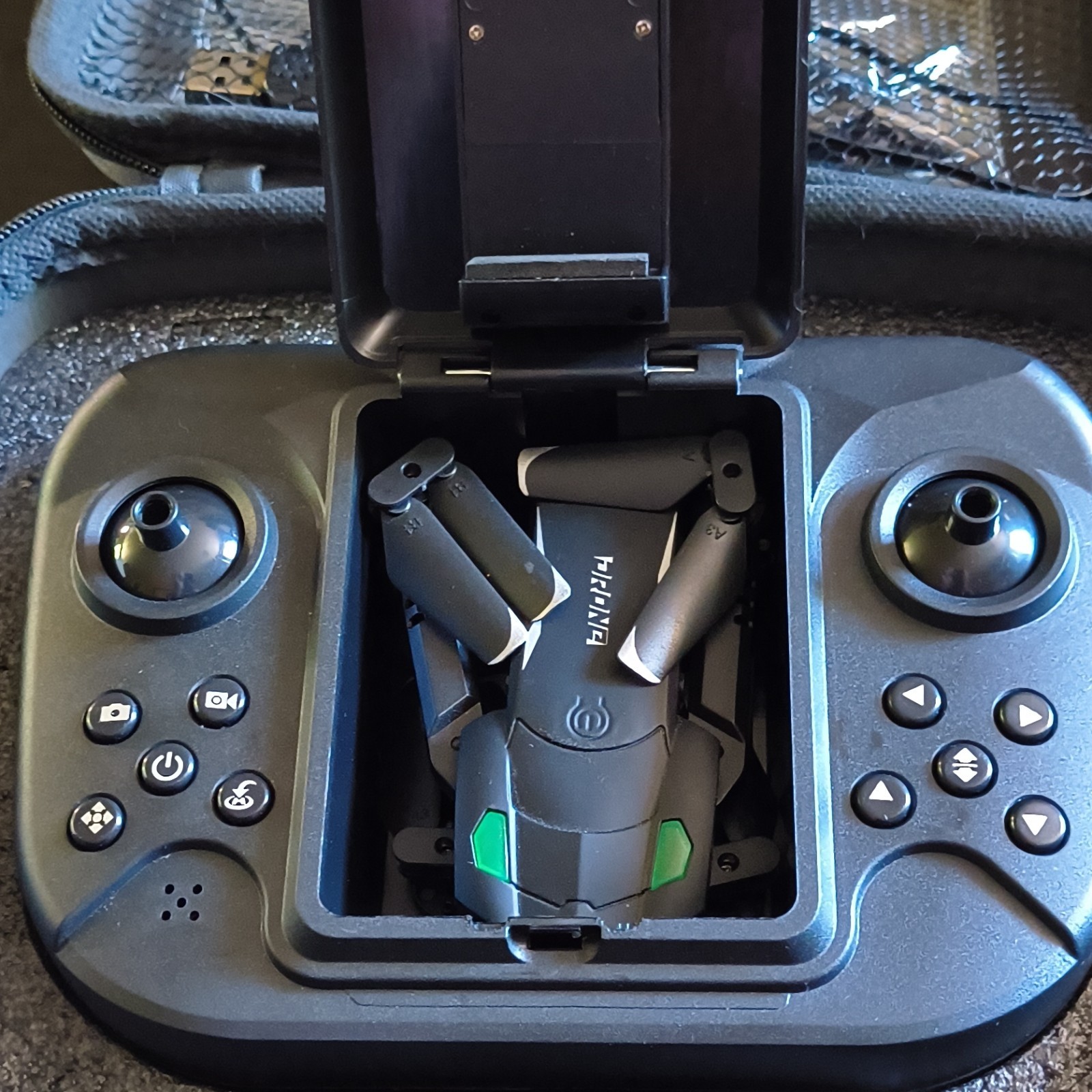 HRiHiNG Foldable RC Electric Quadcopter Drone w/ Controller & Case