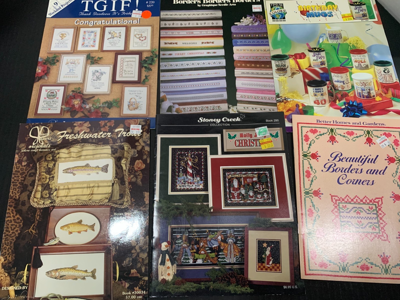 Lot of 41 various cross stitch craft booklets - see description below