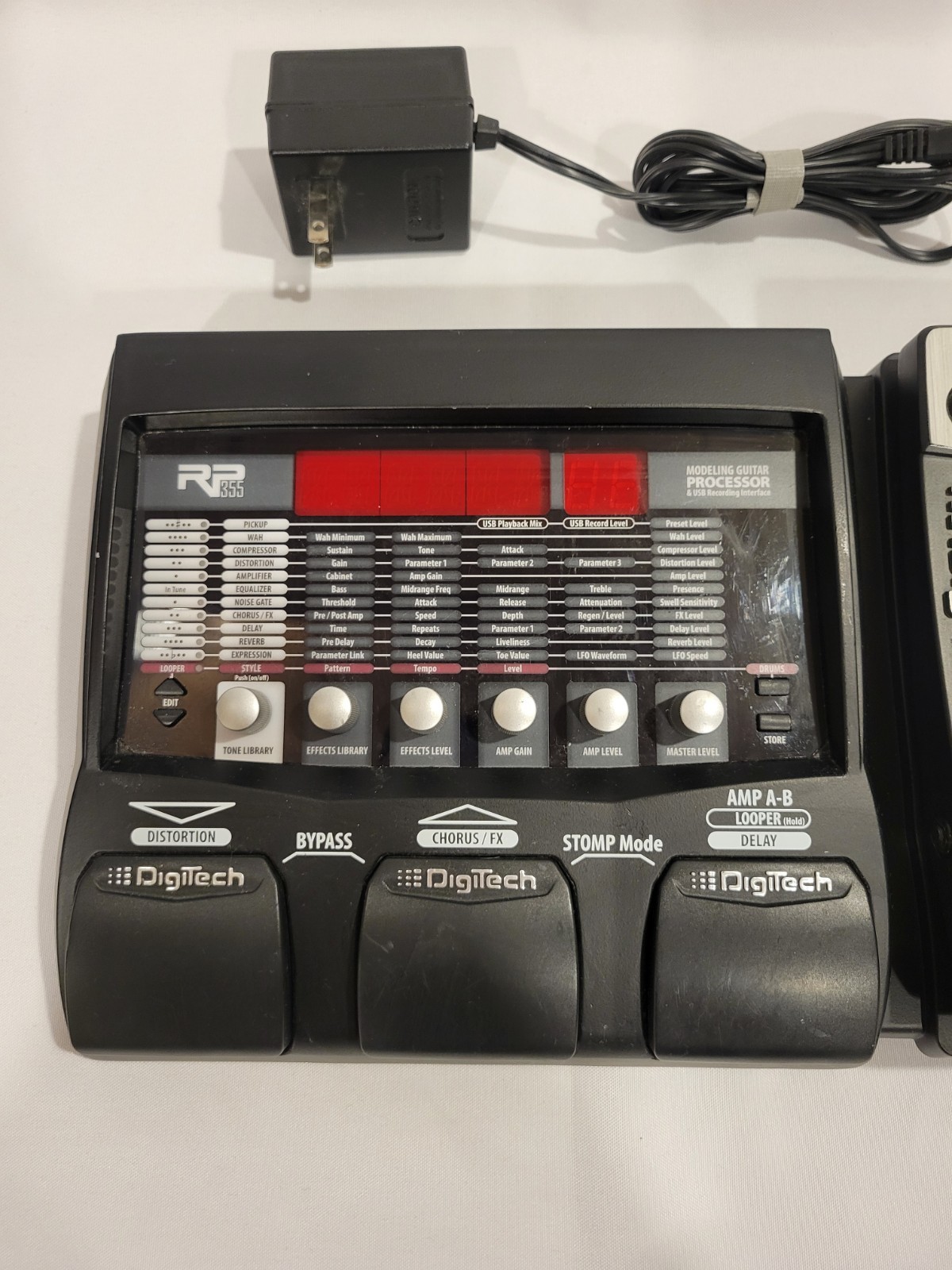 DigiTech Multi Effects Processor RP355 Guitar Effect Pedal With Power Adapter