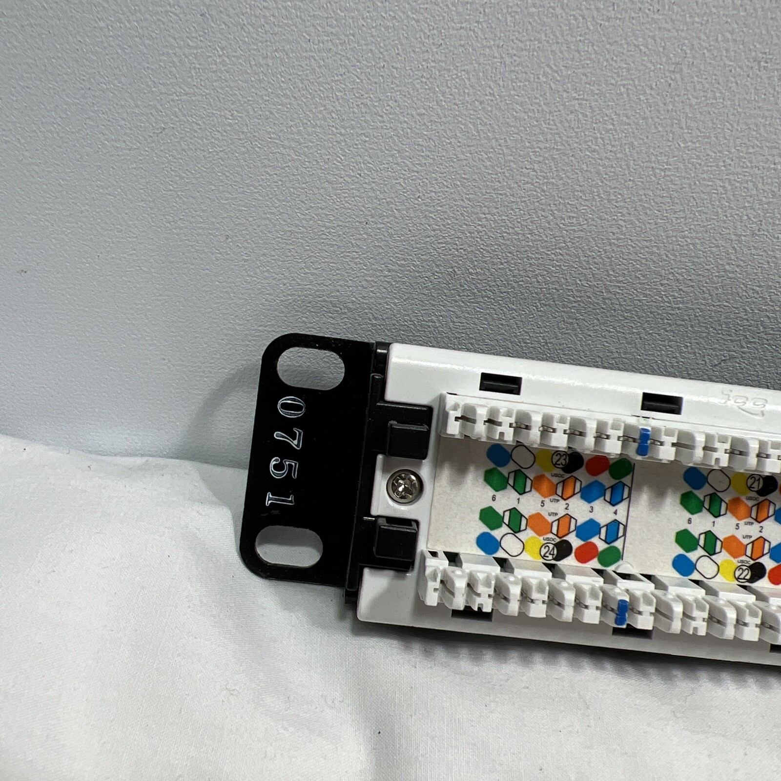 ICC 24-Port USOC 6P6C Patch Panel # ICMPP024U6