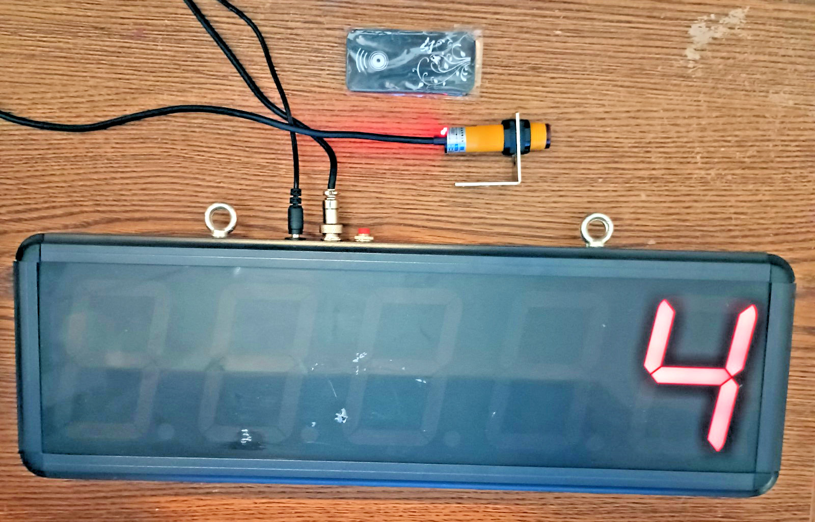 Led Digital Counter Count Up to 99999 with Infrared Sensor 4" Red Number Display