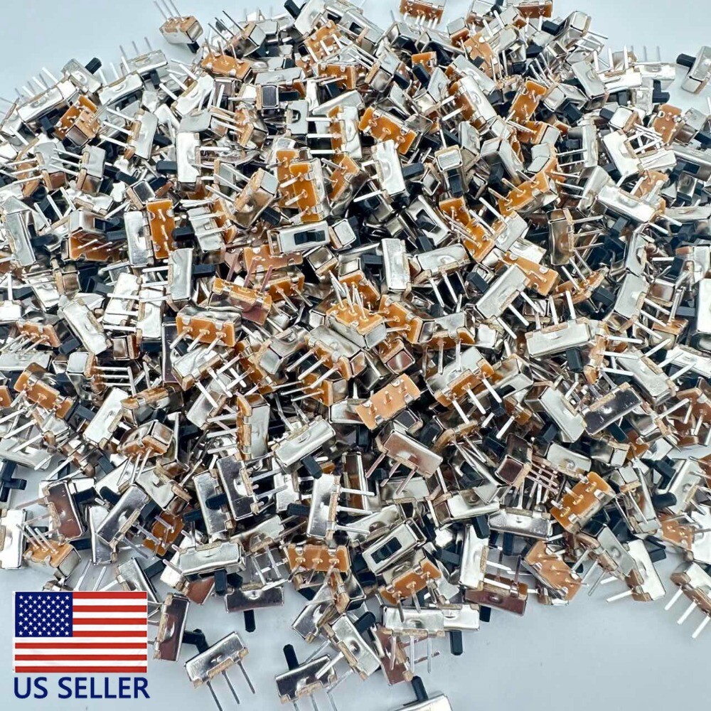 50Pcs SS12D00G3 2 Position SPDT 1P2T 3 Pin PCB Panel Mini Vertical Slide Switch