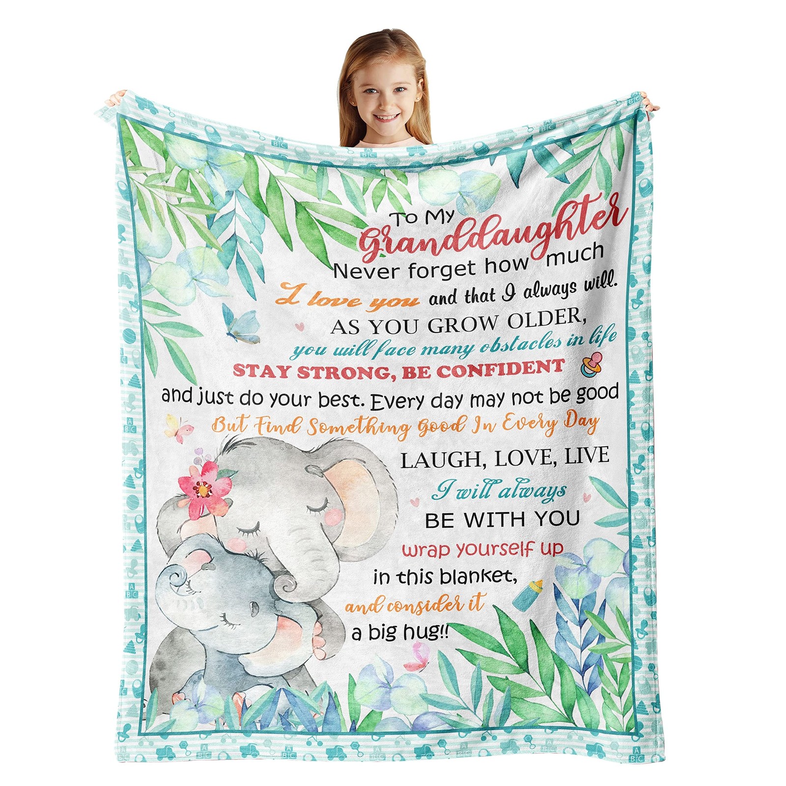 Granddaughter Blanket Gifts Grandma Grandpa Birthday Graduation 40x50 Inch