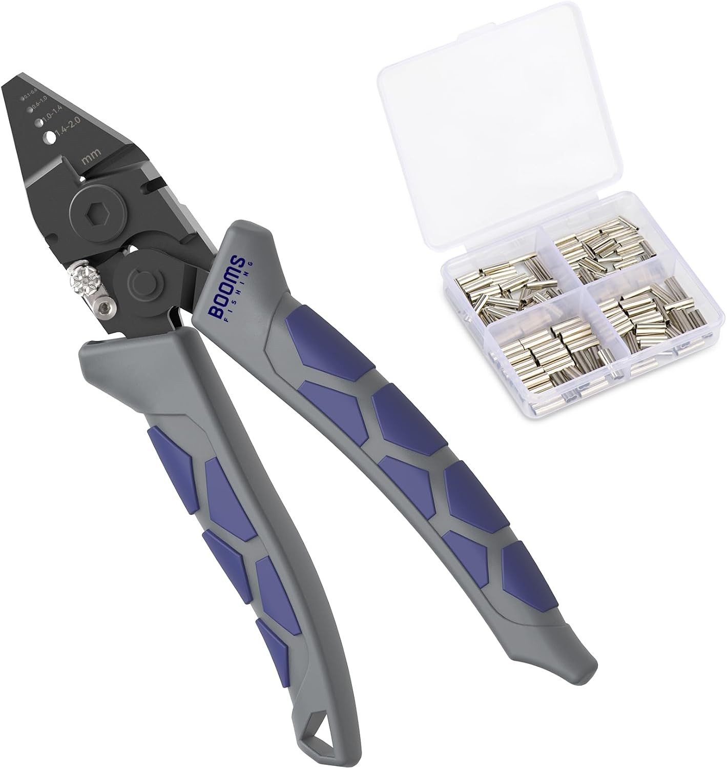 Effort-Saving Fishing Crimping Pliers, CP4 Wire Crimping Tool with Cutter, 7" Bl