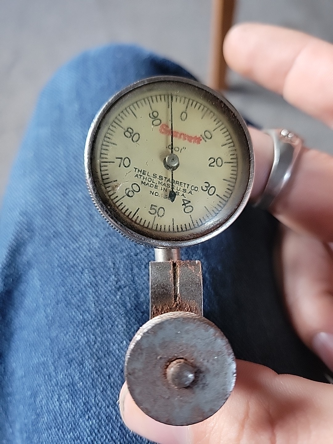 vintage Starrett No. 101 dial indicator.