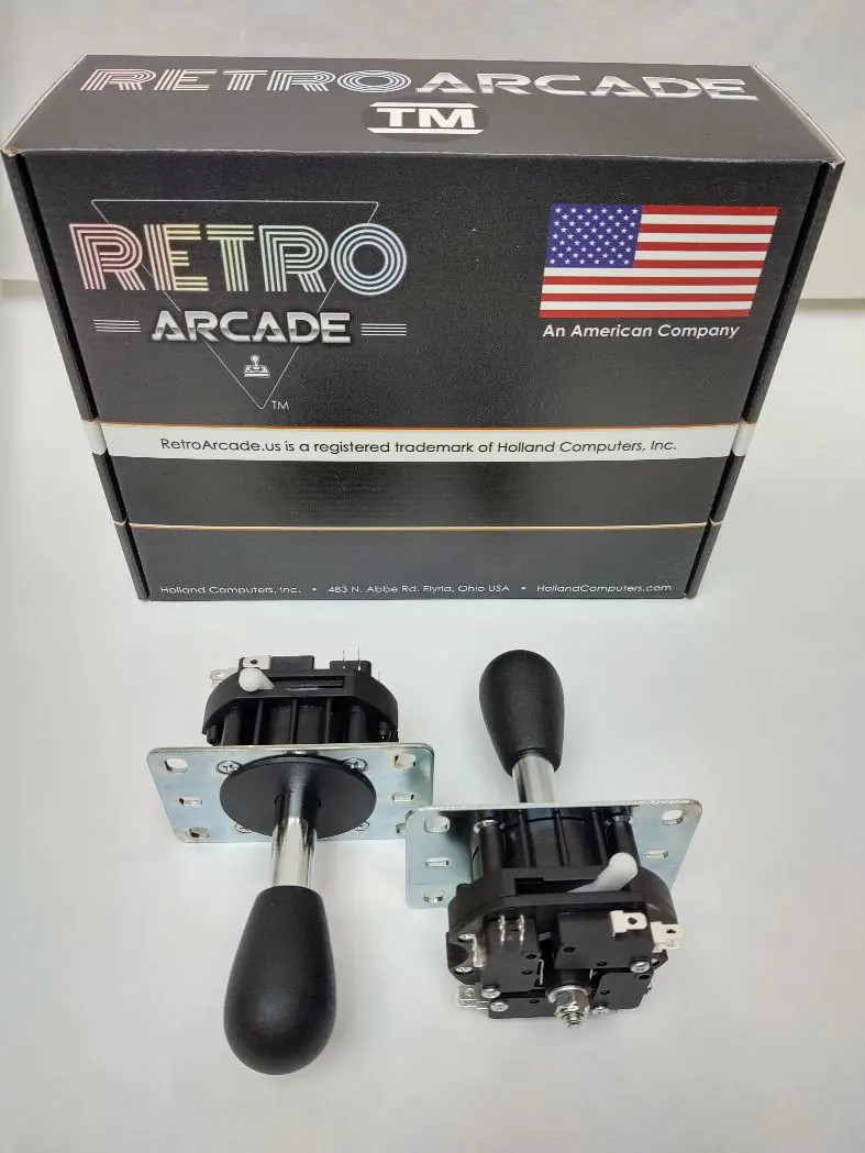 Mag-Stik Arcade Joystick manually switchable 4-8 way Black Magnetically Centered