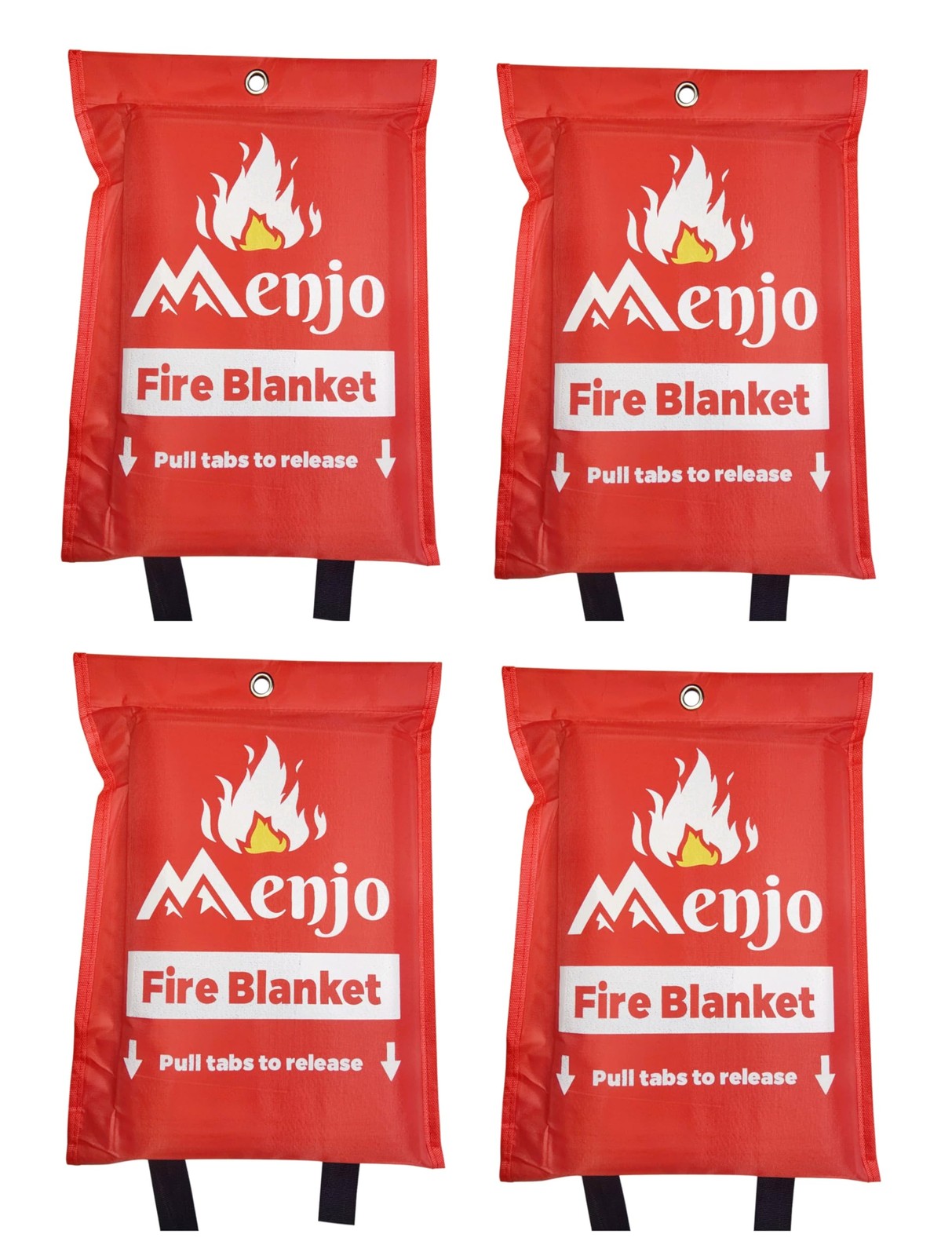 Silicone Coated Home Emergency Fire Blanket - 4-pack - Emergency Fire Blanket...
