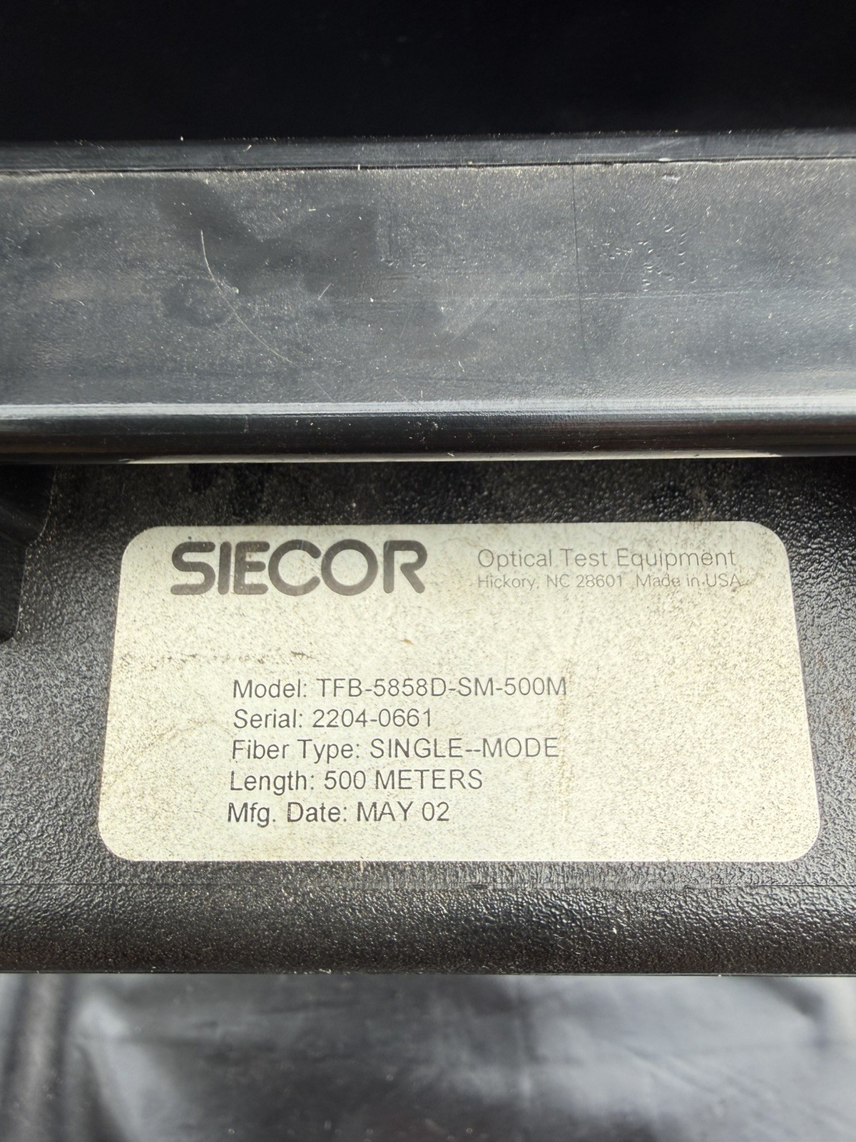 Siecor Optical Multi Mode Test Equipment TFB-5858D-SM-500M
