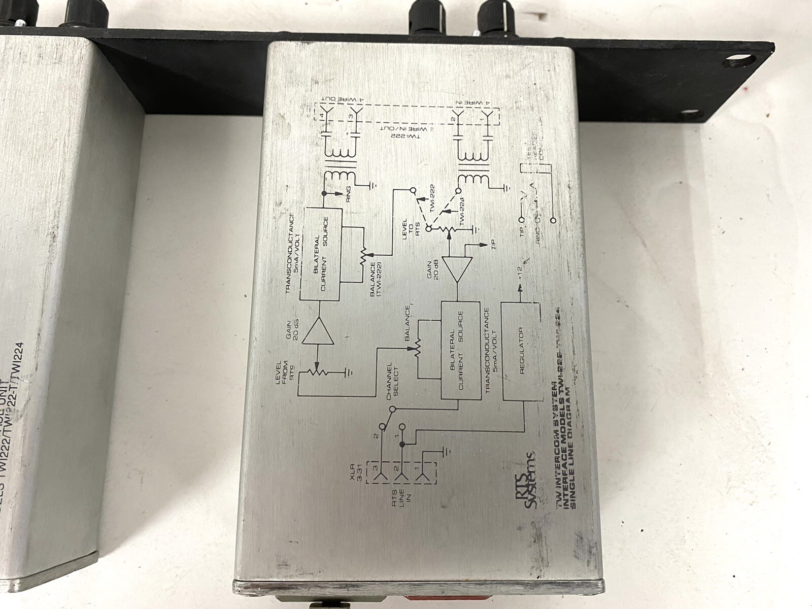 RTS Systems TW 1222 TW 1225
