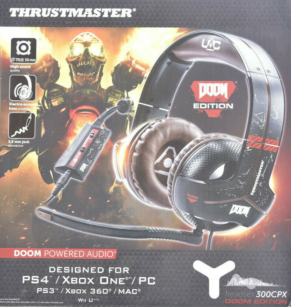 Thrustmaster Y-300CPX Doom Edition Gaming Headset PC PS5 PS4 Xbox Headphones