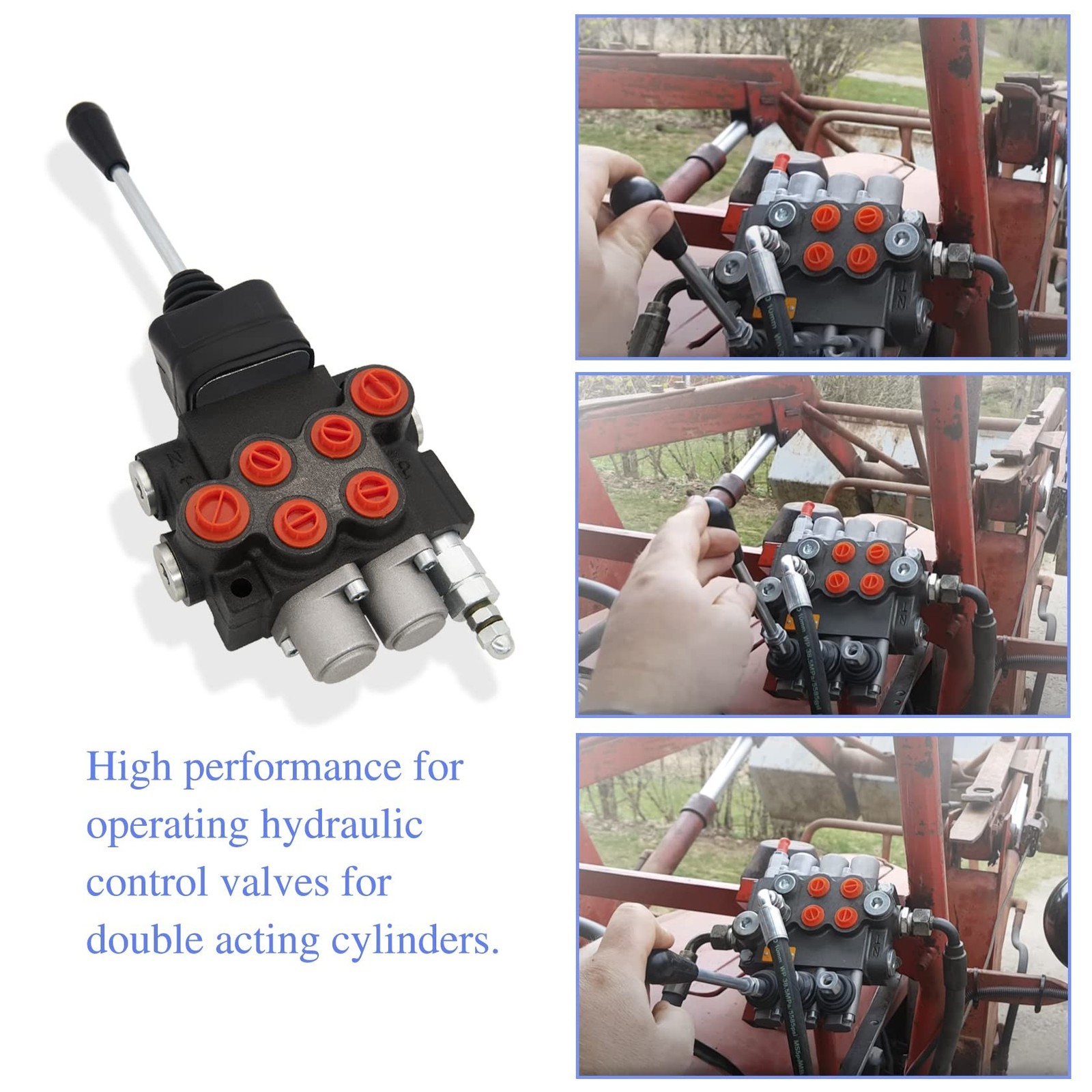 Hydraulic Valve 2 Spool, Hydraulic Directional Control Valve, 11GPM Hydraulic...
