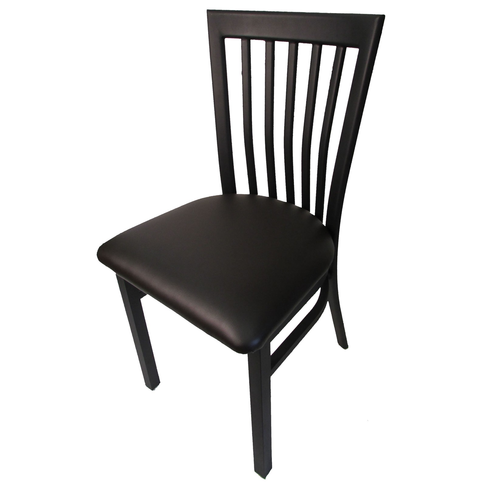 Oak Street Mfg SL4279ESP Jailhouse Chair w/Espresso Vinyl Seat