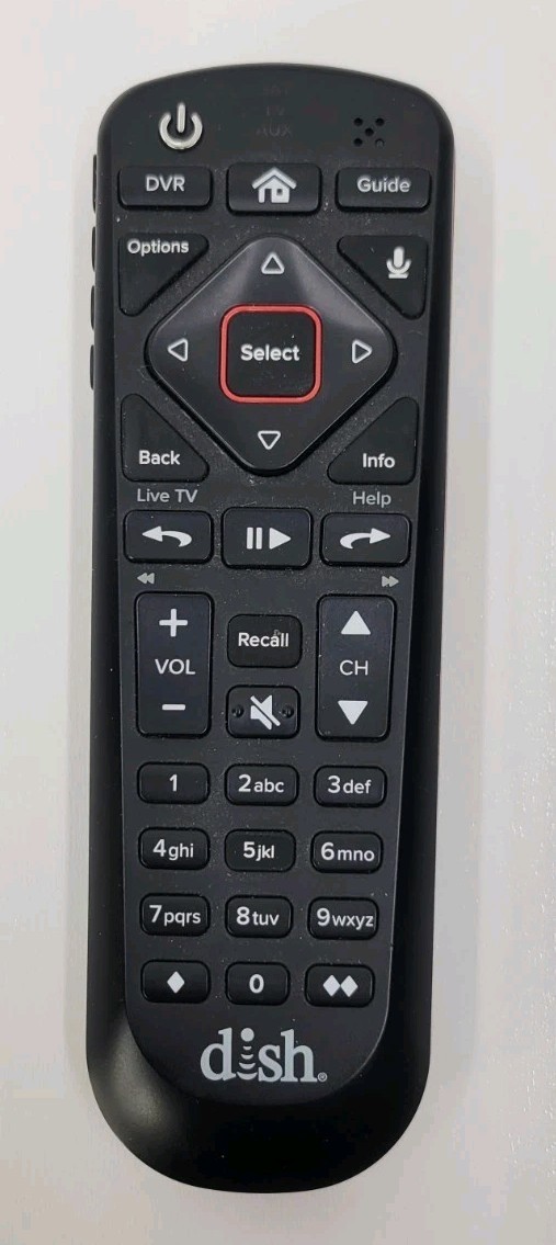 DISH Network 54.0 Digital/Analog Remote Control Black