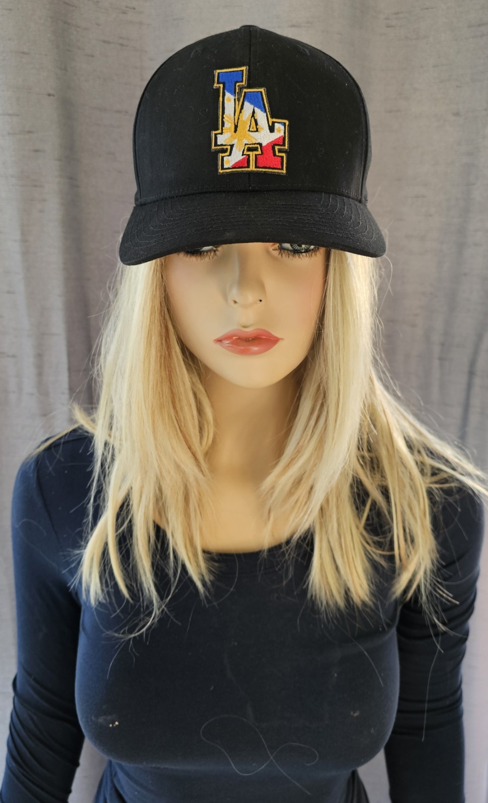 LA DODGERS X PHILIPPINES SUN AND STARS SNAPBACK BLACK CAP HAT